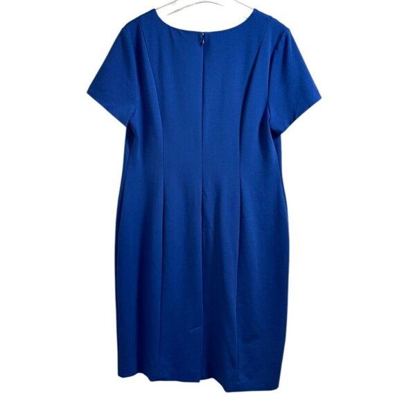 Talbots Cobalt Blue Sheath Dress w/ Back Slit – Size 14 - Picture 3 of 7